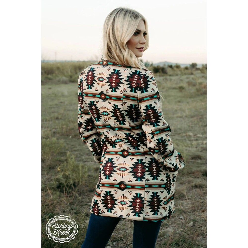 NWT Boutique Sterling Kreek Western Jacket Aztec Concho Print Las Cruces 2X